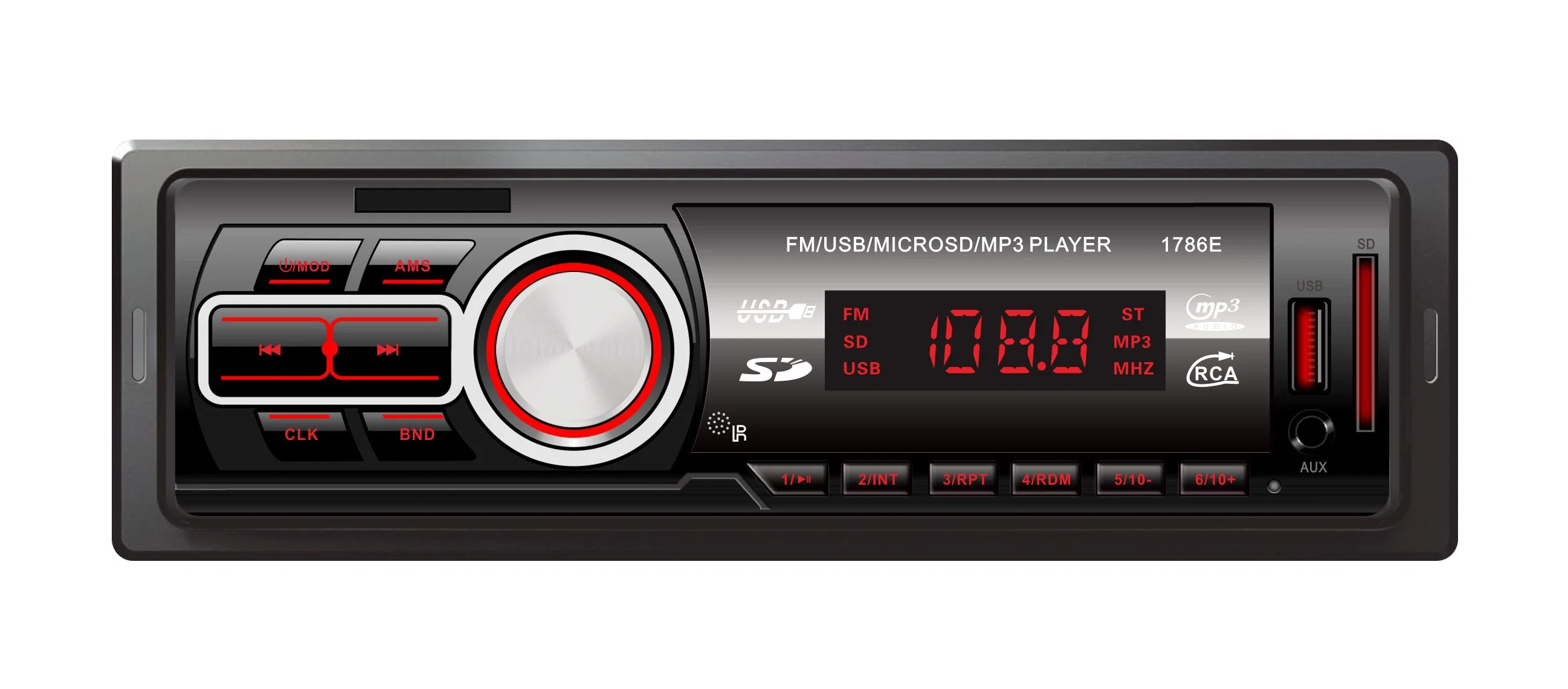 LED Screen 2USB Car Stereo Bluetooth MP3 Audio Player