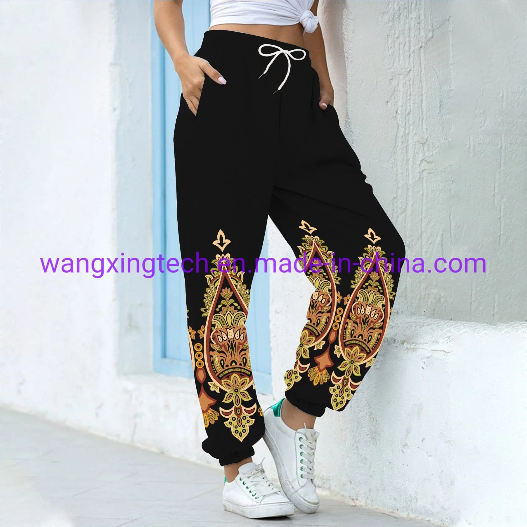 Wholesale 2022 New 3D Digital Printing Autumn and Winter Fashion Casual Sports Harem Pants Drawstring Trousers Women's Plus Size