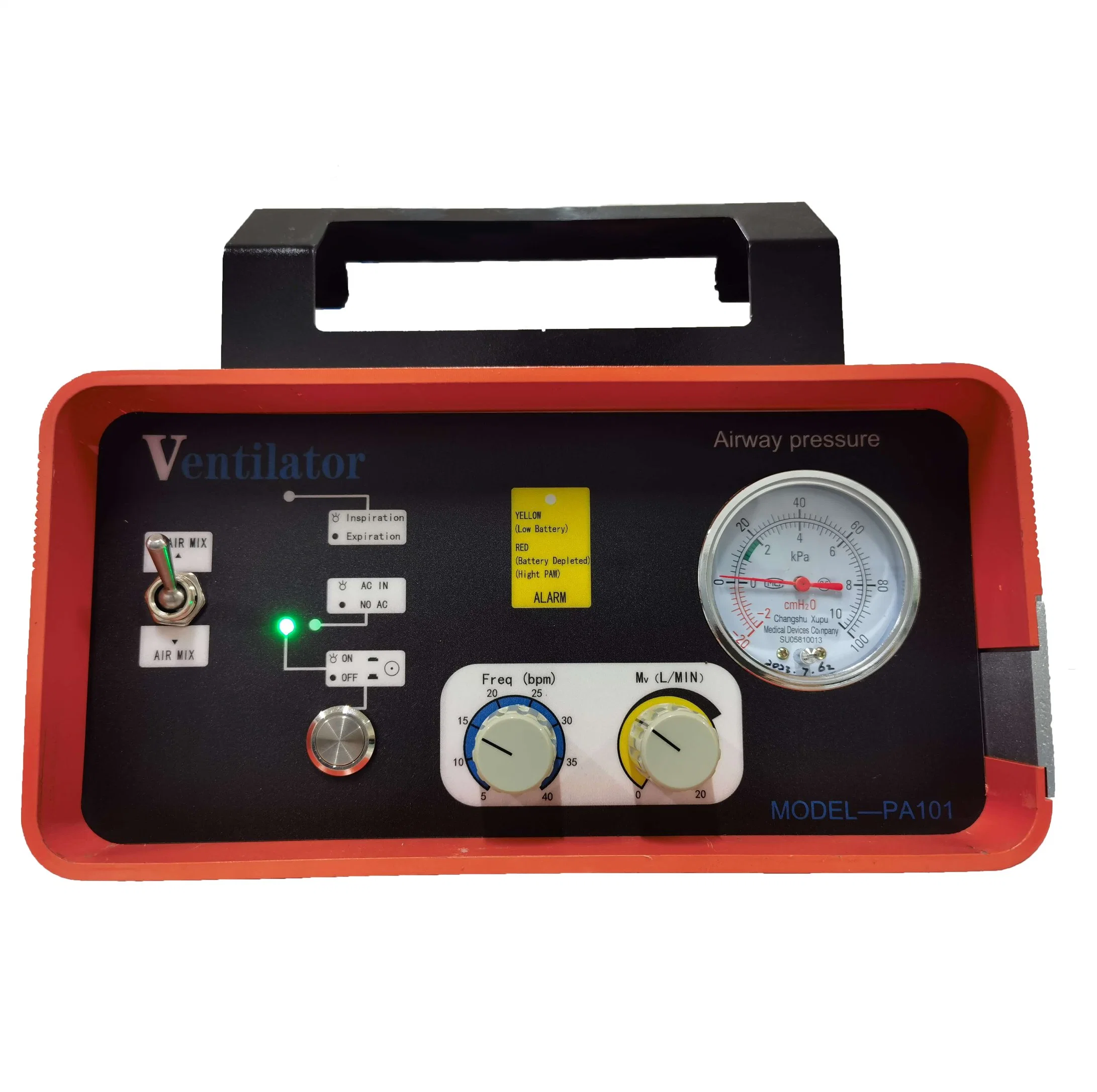 Hospital Equipment PA-101 Portable Ventilator for Use in Ambulances