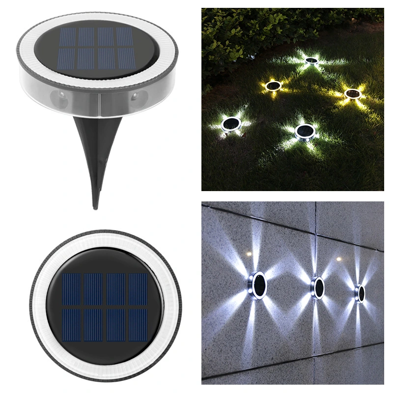 Système d'énergie solaire Lumière solaire souterraine Lampes LED Lumières extérieures Éclairage de pelouse