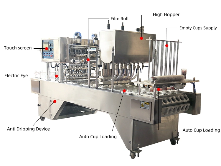 Paixie Capacity Shanghai China Plastic Water Cup Filling and Sealing Machine