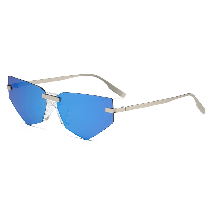 3286 Polygon Cat-Eye Rimless Metal Sunglasses Sport UV Protection Amazon Wholesale/Supplier