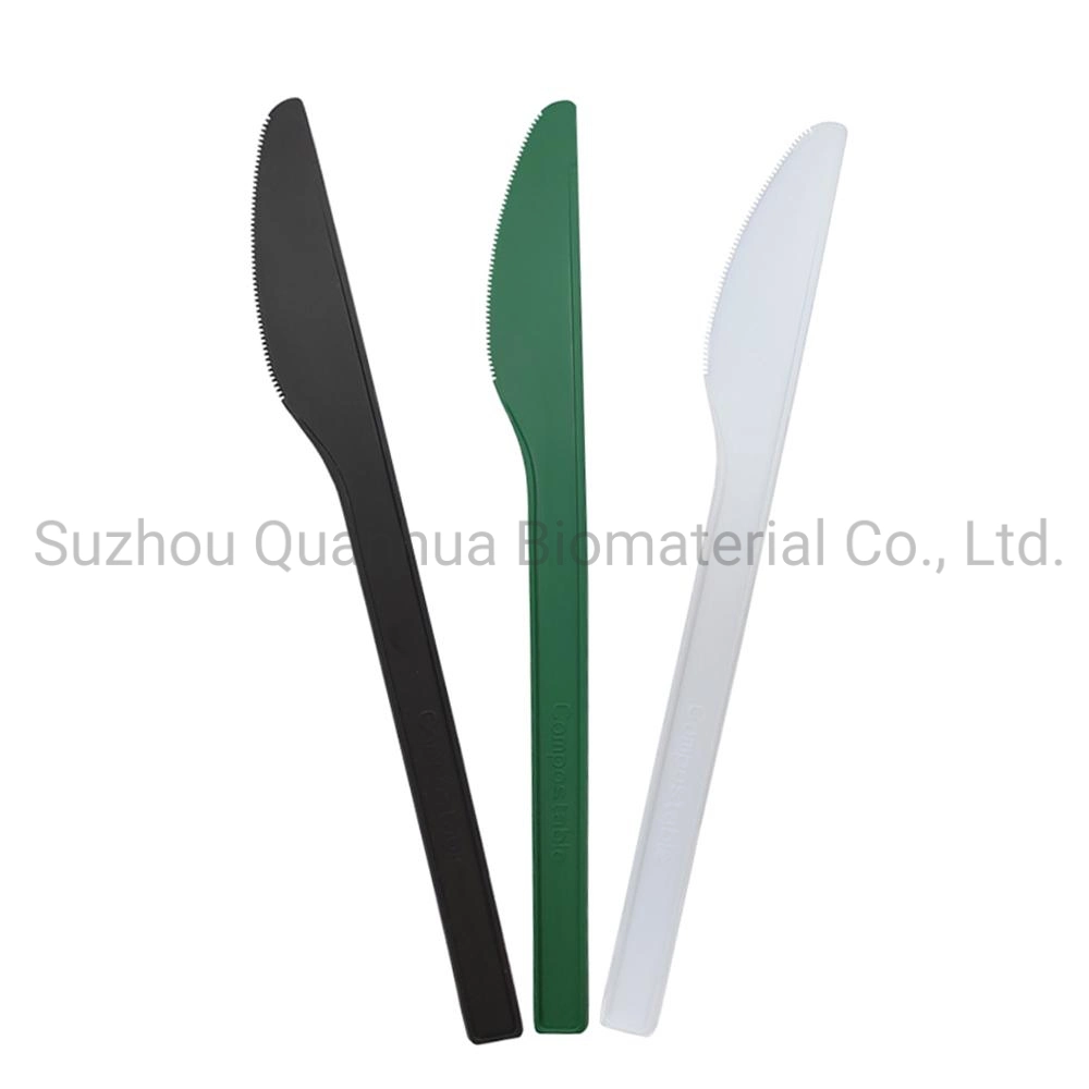 Ok Compost OEM ODM Reusable 6.75 Inch Cpla Compostable Biodegradable Knife Disposable Cutlery