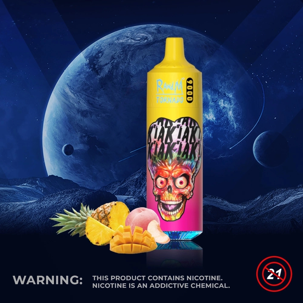 Empfohlenes Produkt Dieses Lieferanten. Neu eingeführte 9K Puffs Randm Tornado 9000 18ml E-Liquid &amp; Typ-C Wiederaufladbare 850mAh Einweg ecig 9000 Puffs