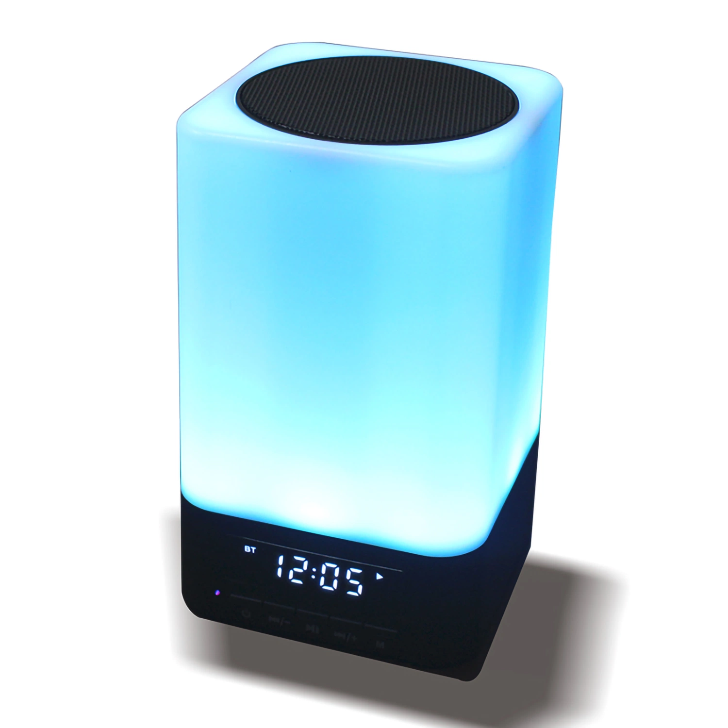 3 in 1 Table Bedside Touch Control Night Light with Wireless Speaker and Clock