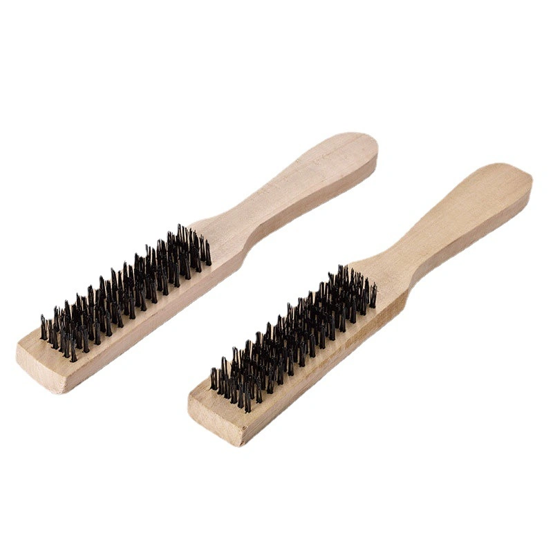 Manual Steel Brush with Wooden Handle