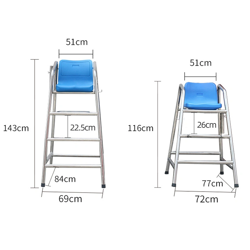 Factory Cheap Rescue 1.5m 304 Stainless Steel Lifeguard Chair
