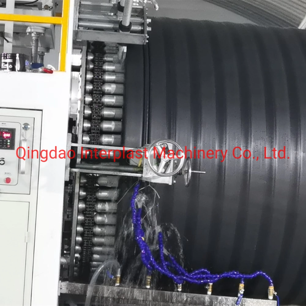 400-1600mm Plastic HDPE/PP/PVC/PPR Glassfiber Hollow Wall Winding Pipe Machine with 45 Extruder Clading Inside