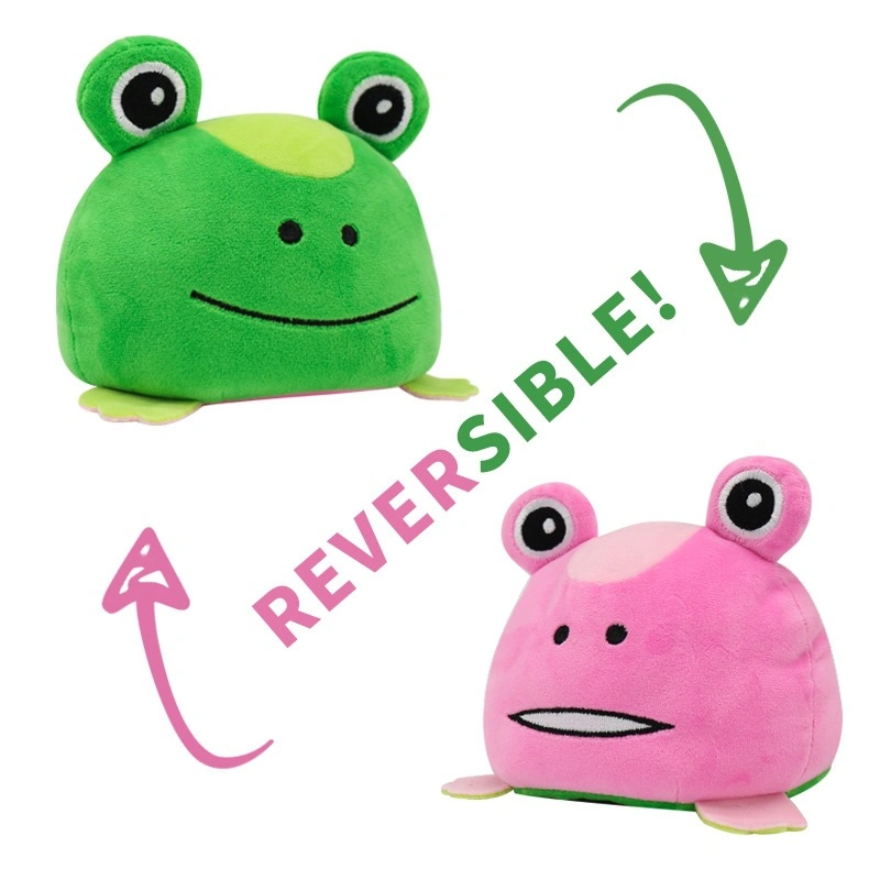 Wholesale/Supplier Double-Sided Flip Plushies Reversible Soft Stuffed Frog Plush Toys