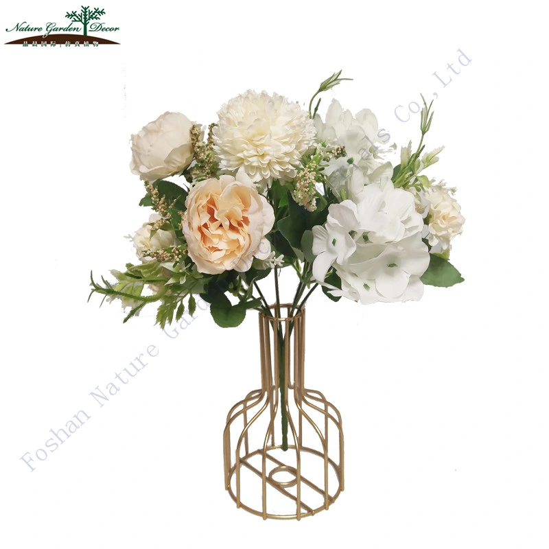 High quality/High cost performance  Pink Rose Centerpieces Bouquet Home Decor Artificial Silk Flower