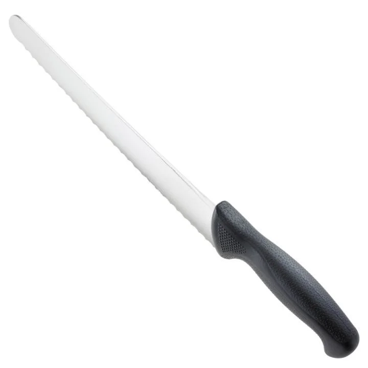 Premium Millennia Black Handle 10-Inch Wide Wavy Edge Bread Knife