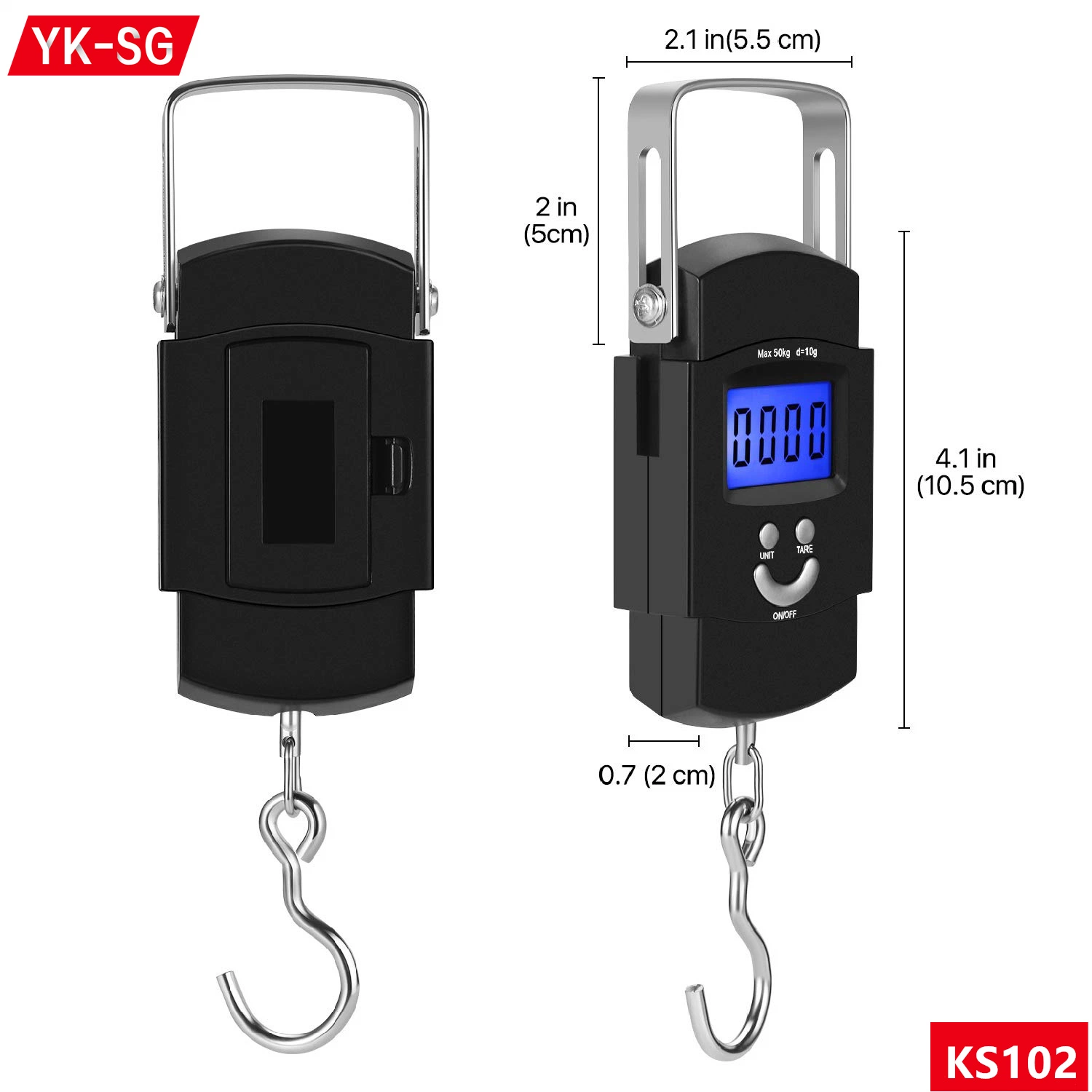 Hot Stainless Steel Weighing Travel 50kg Baggage Portable Digital Luggage Scale