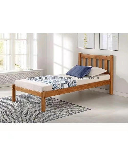 Factory Bedroom Bed Supplier Durable Full Size Solid Wood Single/Double/King/Queen Bed Frame with Wooden Bed Base