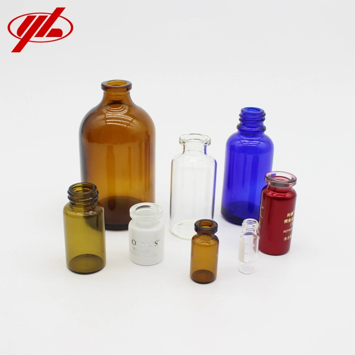 2ml 3ml 5ml 7ml 10ml 30ml 50ml 100ml Tubular or Moulded Small Glass Bottle Vial for Medical Injection or Cosmetic