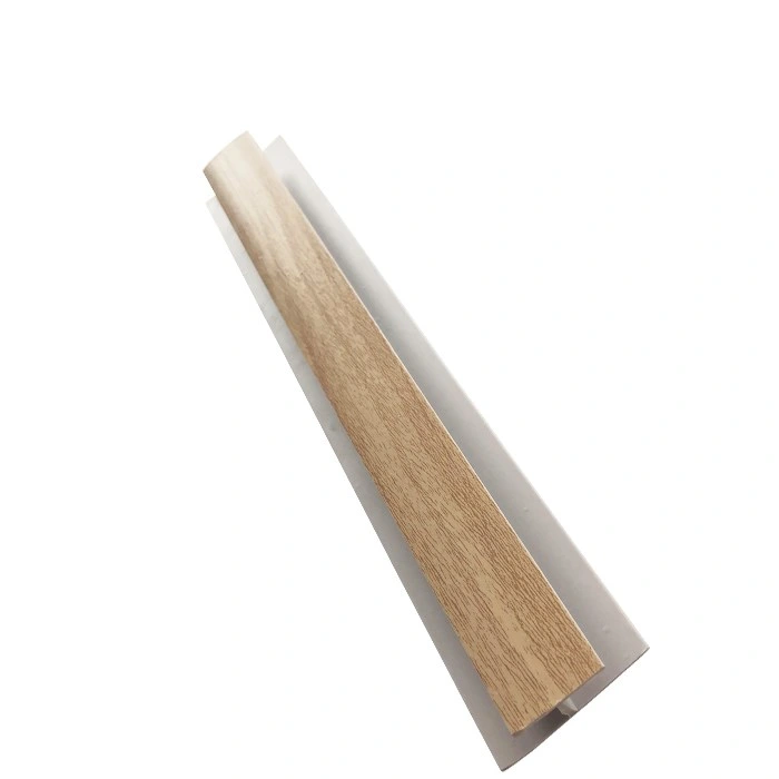 Teak Wooden Surface H&U Clip Profile Baguette Cornice Corner PVC Accessories for Ceiling and Wall Decoration