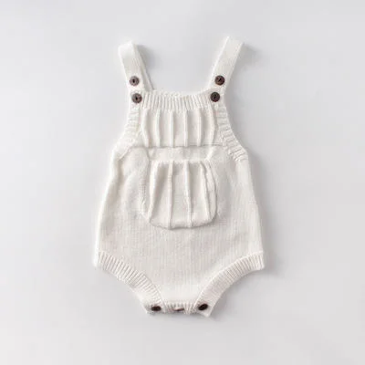 Baby Girls Boys Sleeveless Romper Jumpsuit 0-24m Baby Knitting Rompers Cute Overalls Newborn Kids Comfortable Sweater