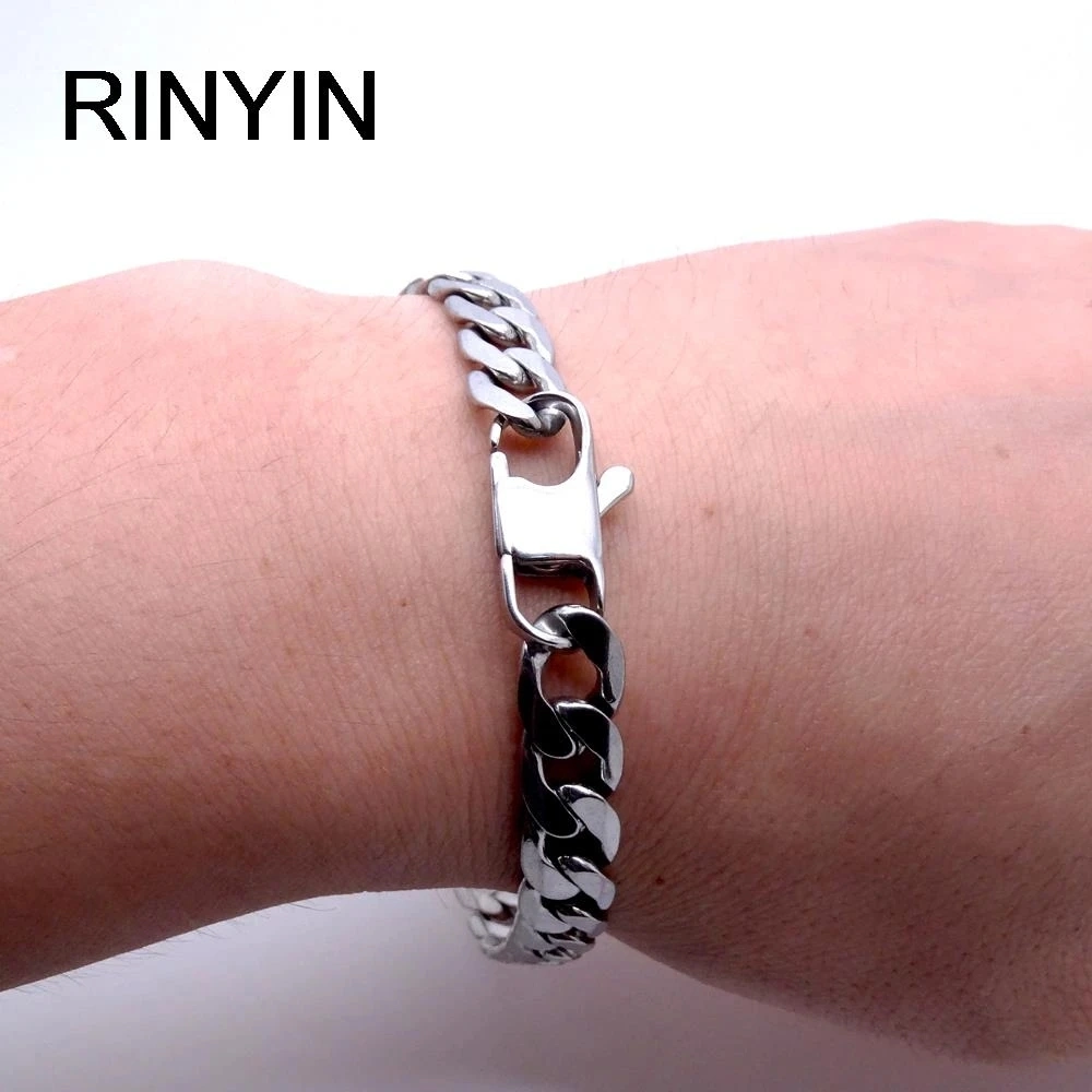 Stainless Steel Cuban Chain Bracelet Fashion Accessories