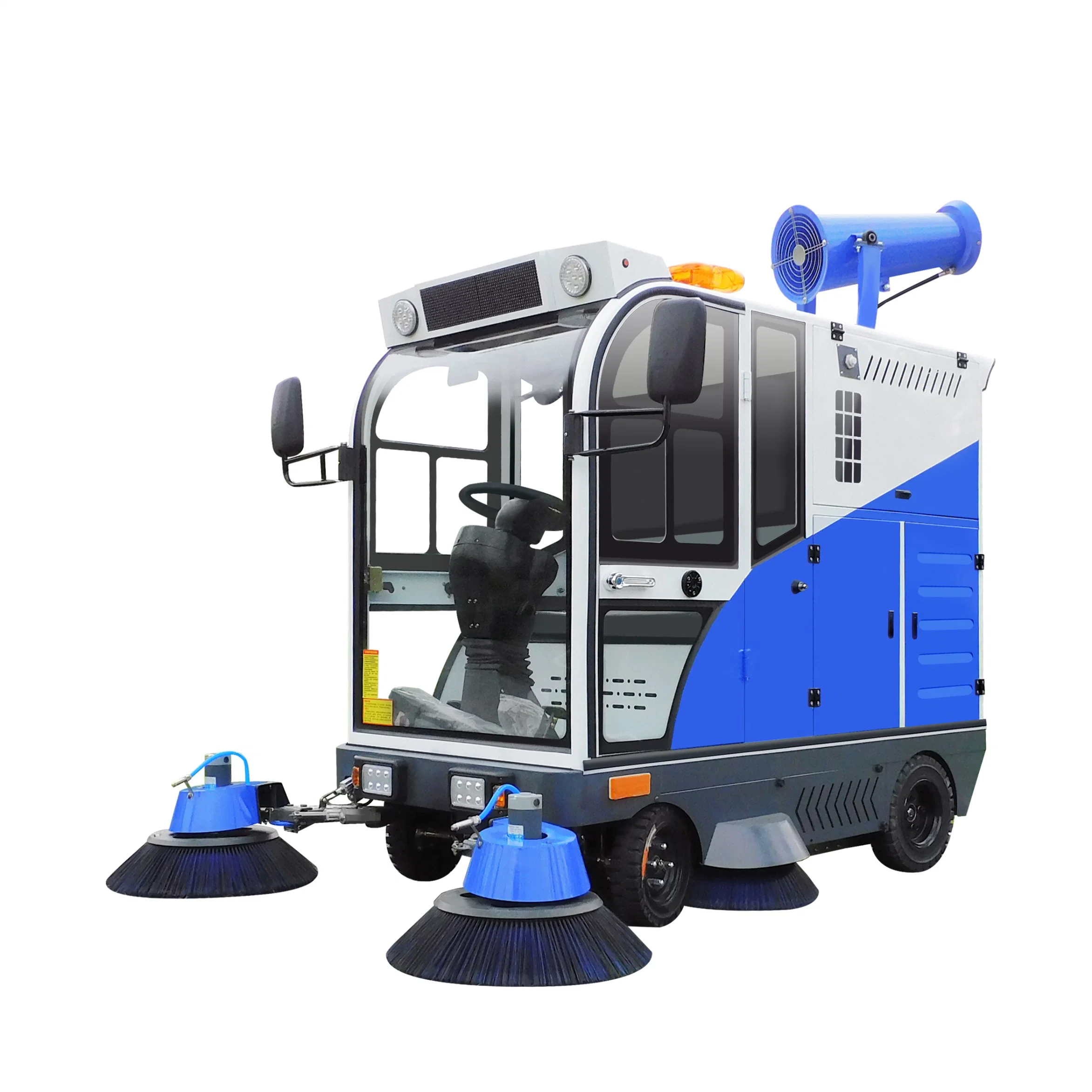 Carro de varrimento de ruas industrial - Máquina de limpeza de ruas - Piso de condução Carro da vassoura