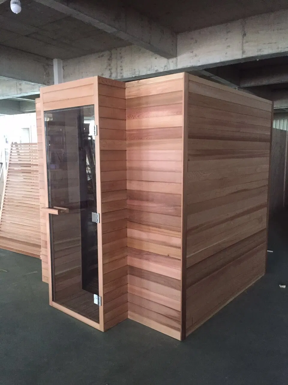 High quality/High cost performance  Finland Spruce Dry/Wet Sauna Room for 4 Person