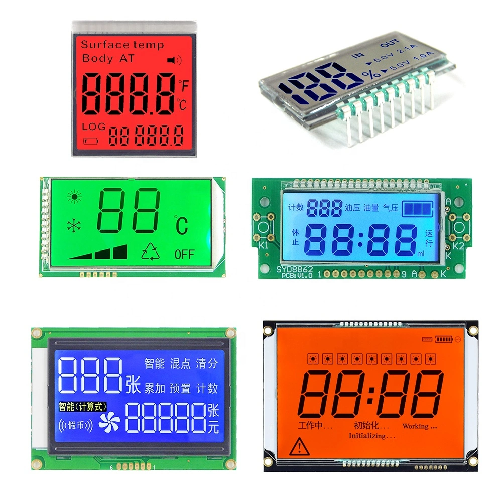 Custom Htn Reflective Positive Monochrome Segment LCD 7 Segment LCD Panel, LCD Display, LCD Monitor