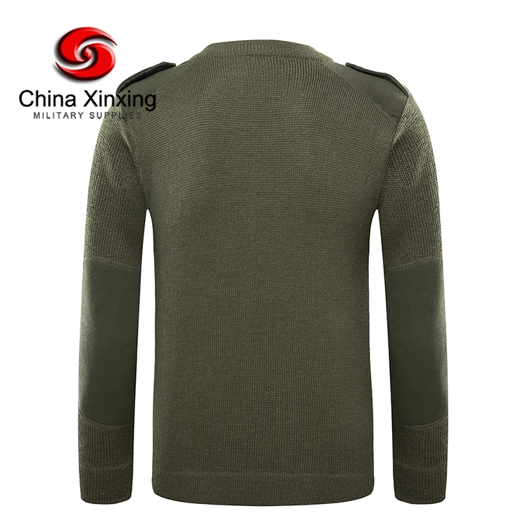 Militaire de l'armée vert olive chandail à col rond laine acrylique Armée Pull en jersey