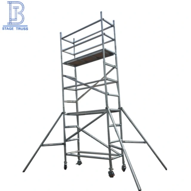 Outdoor Double Width Aluminum Mobile Scaffolding Tower for Sale