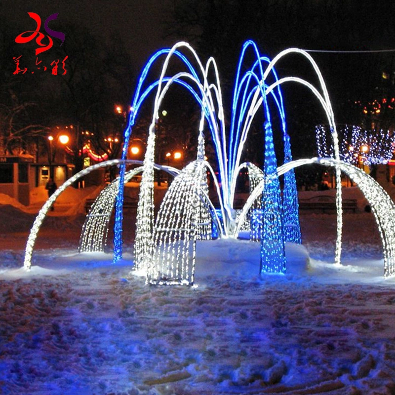 Christmas Decor 3D Effect Dynamic Customized Size LED Fountain Light