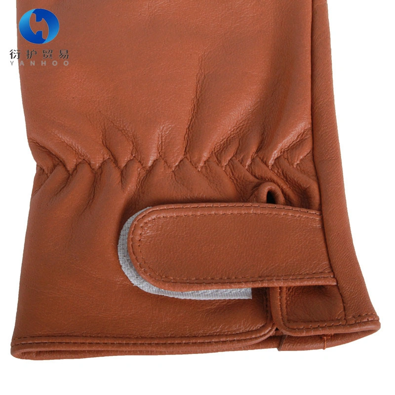 Premium Insulated Water Resistant Grain Goatskin Leather Gloves with Reinforced Palm