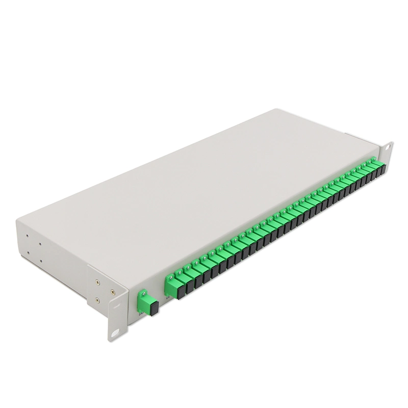 Type de rack monté en rack 1X2 1X16 PLC séparateur avec FC APC connecteur 2 voies répartiteur PLC FTTX