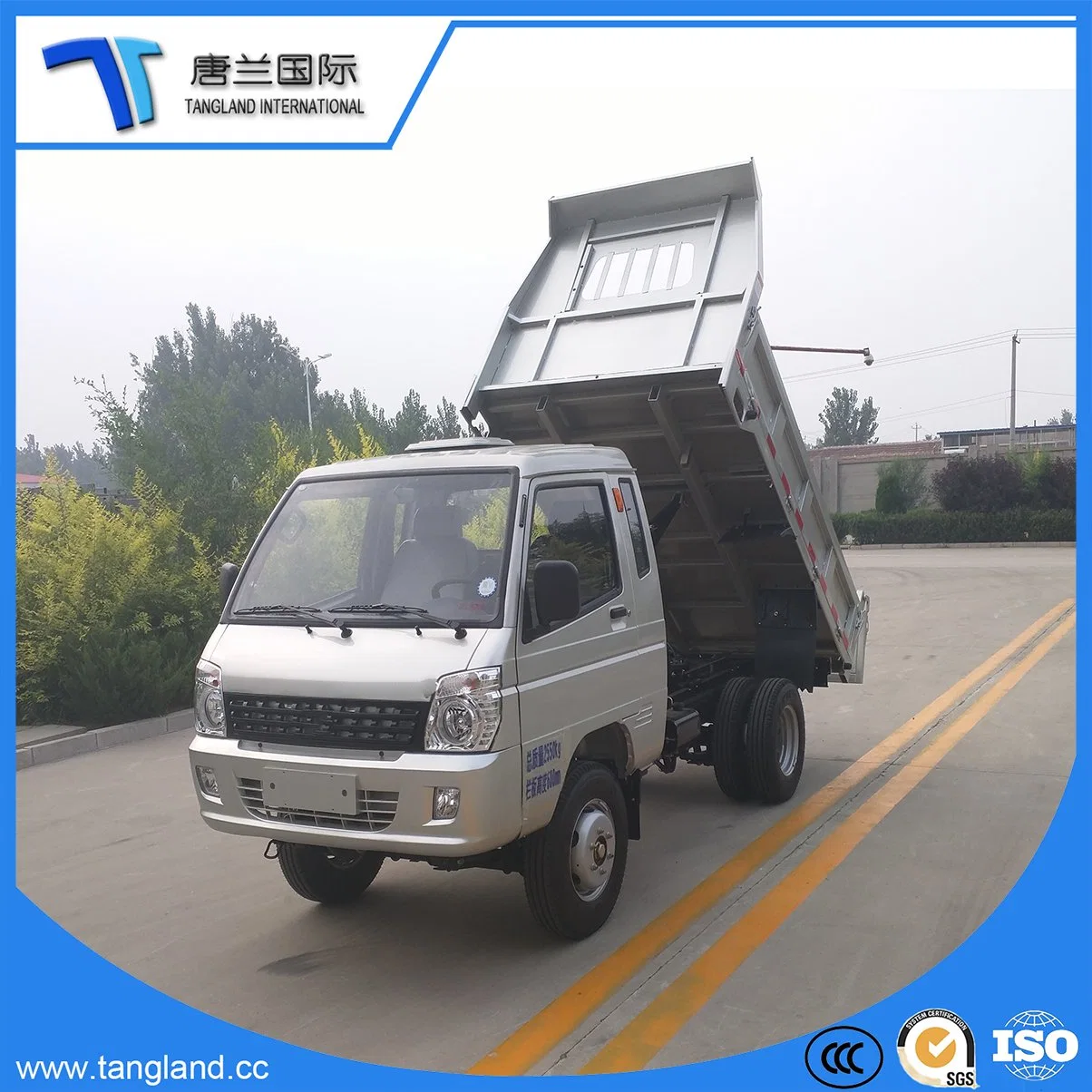 Kipper/Kipper/Dumping Truck mit einreihiger Kabine Benzinmotor aus China