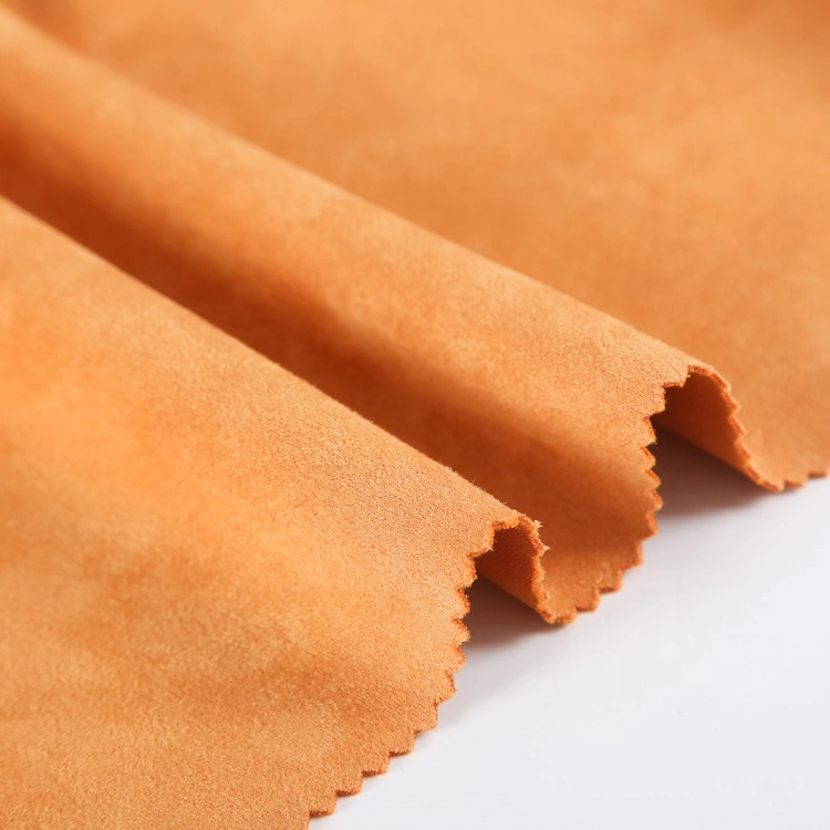 Orange Stretch Scuba Suede Cloth Fabric Knitting