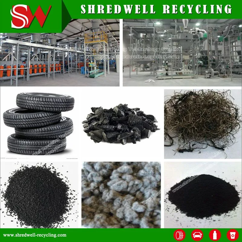 Energy-Saving Waste Tire Recycling Shredder Plant with Fast Changing Knives