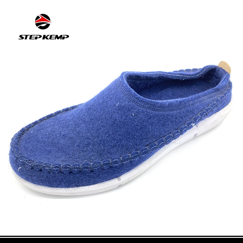 Slippers Warm Woolen Fabric Plush Indoor Outdoor House Slippers Lazy Shoes Ex-23c4015