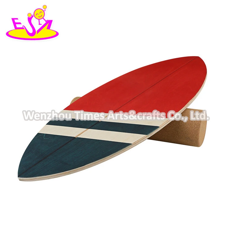 Wholesale/Supplier Fitness Training Wooden Wobble Balance Board with Cork Roller W01f089