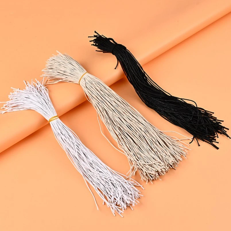 Double-Inserted Double-Ended Bronzing Polyester/Cotton/Wax Rope Bullet Plastic Hanging Tablets Clothing Hang Tags Th8349