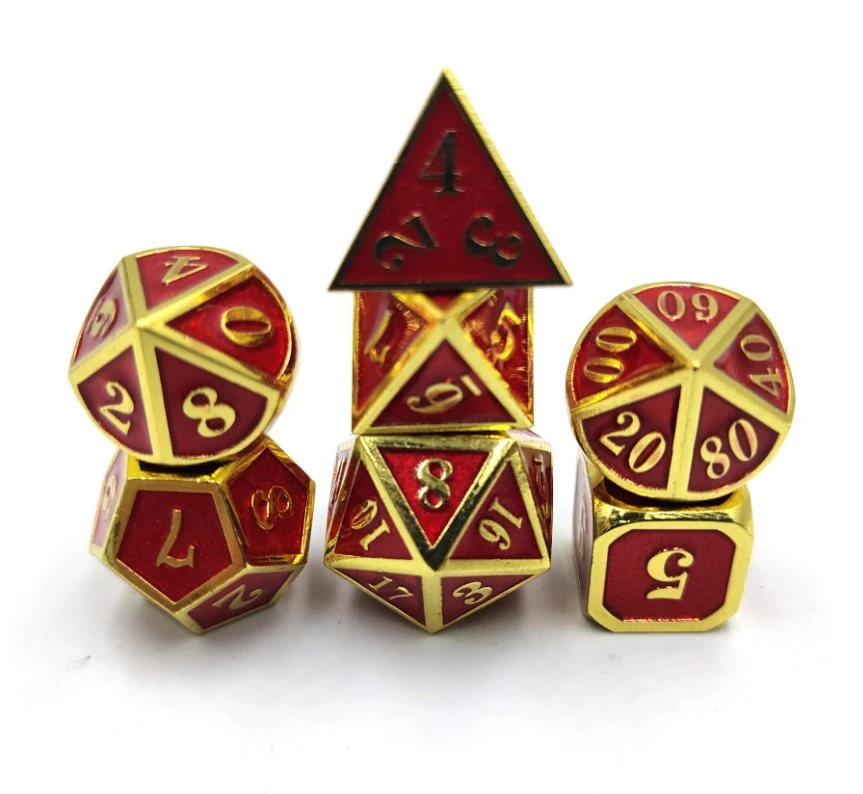 Customized Rpg Polyhedral Game Metal Dice Set