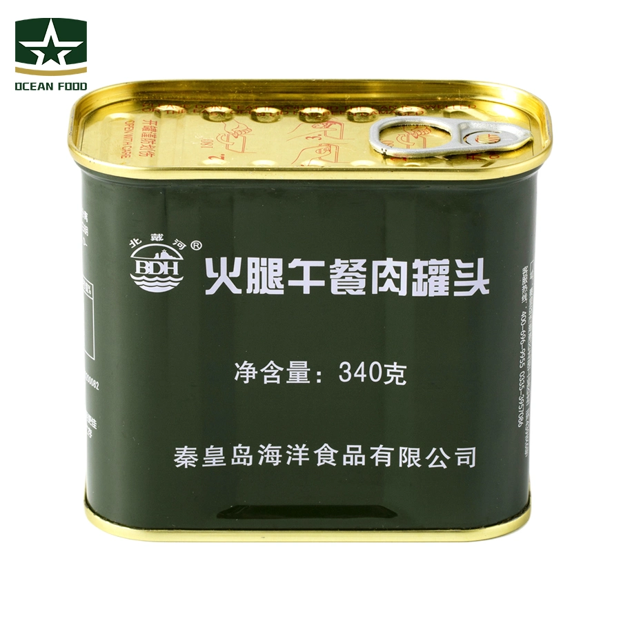 Convenient Food Ration Canned Ham Tin Luncheon Meat for Hiking