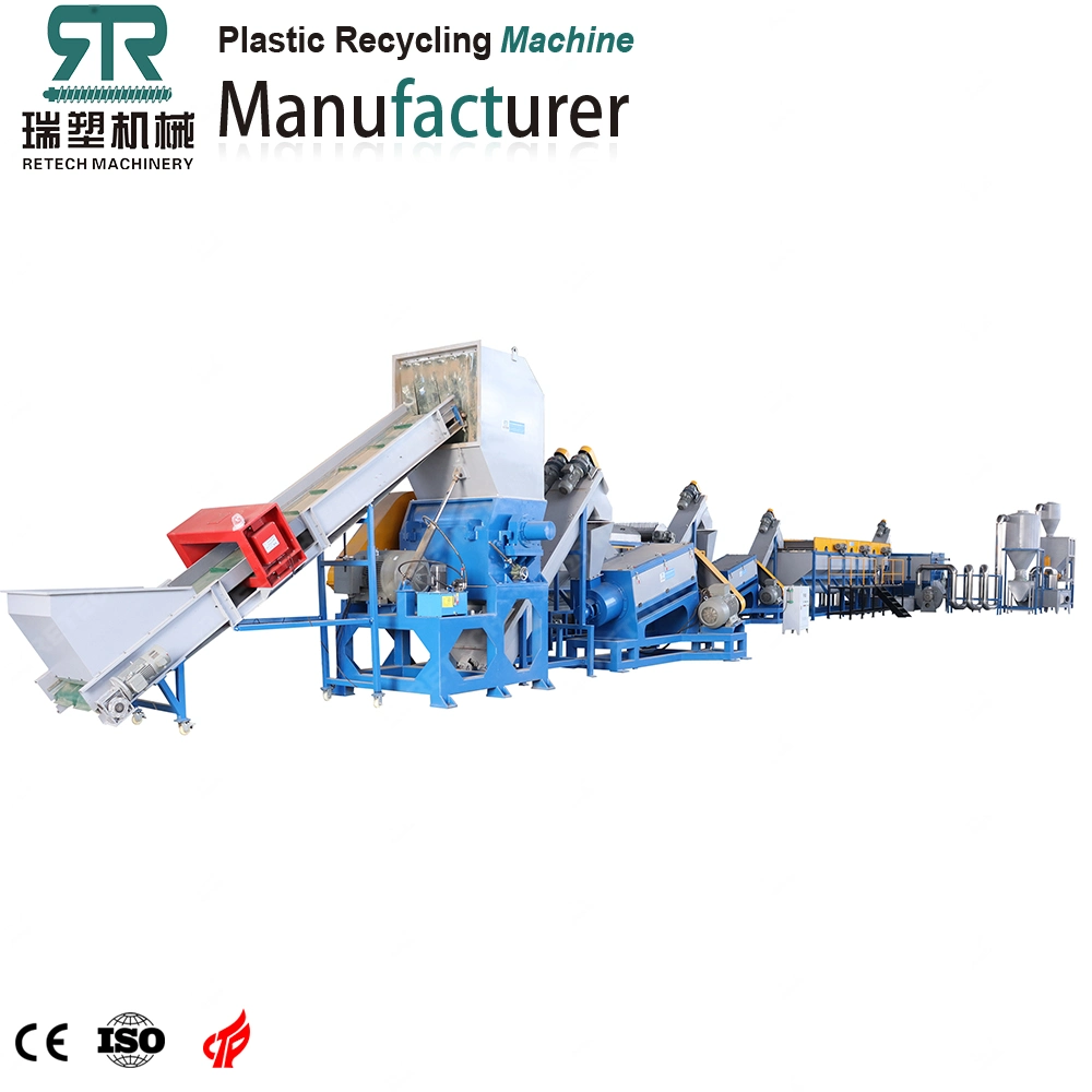 Plastic PP PE Film/Bags Shredding Trommel Screen Washing Separating Recycling Machine