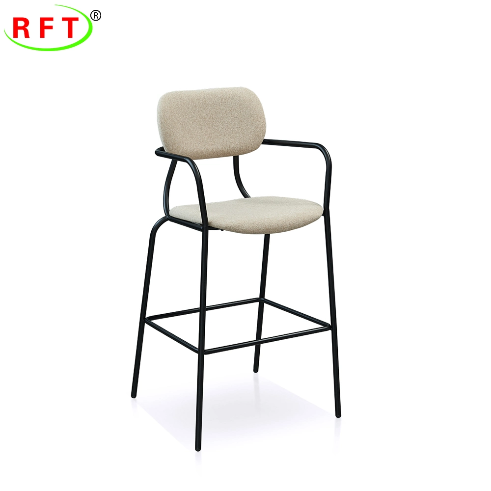 High Plastic Seat Meta Leg Bar Furniture Coffee Chair