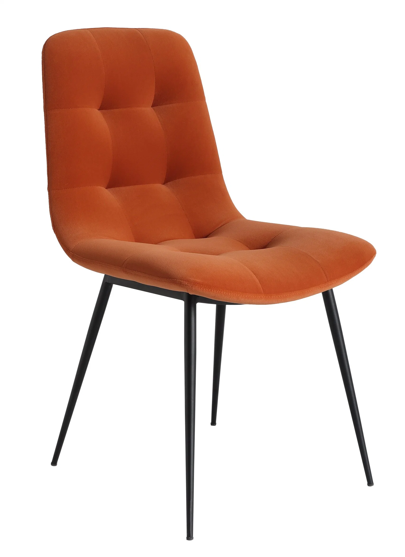 Fashion Wholesale/Supplier Orange Fabric Velvet with Metal Legs Dining Chair