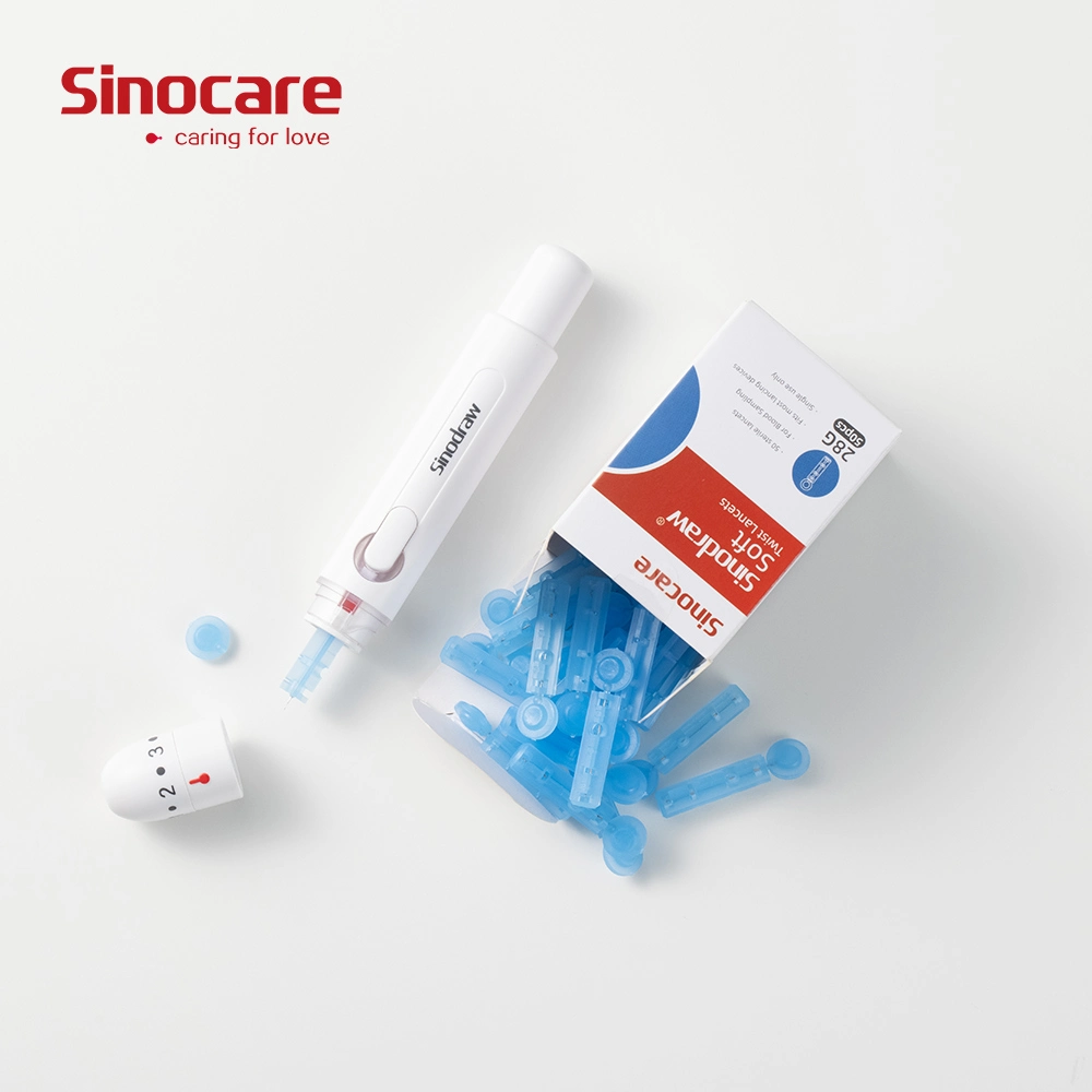 Sinocare Factory Supplier Wholesale/Supplier Blue Medical Care Disposable Sterile Safe Blood Lancet