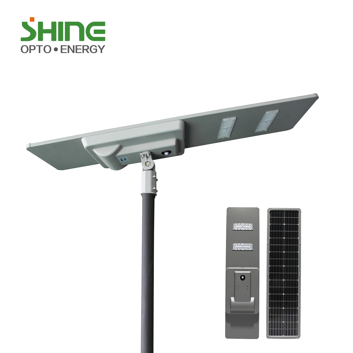 Lampe de rue LED publique intégrée tout-en-un en aluminium OEM 30W 40W 50W 60W 80W 100W avec capteur de mouvement, remise pour l'éclairage routier