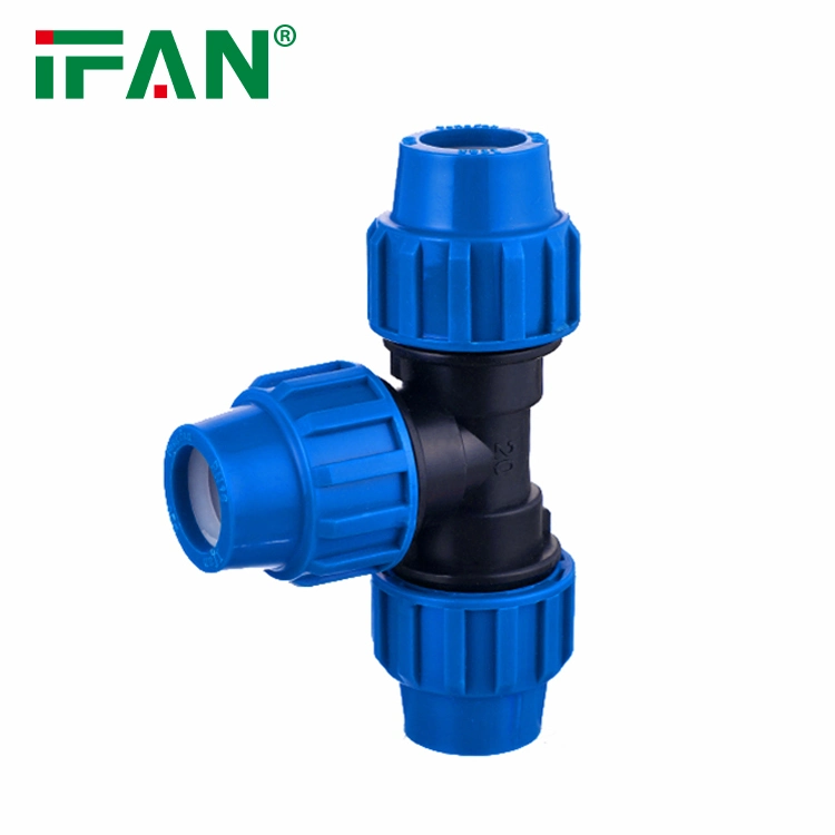 Ifan Plumbing PP Compression Pipe Fitting Tee Poly HDPE Pipe Fittings