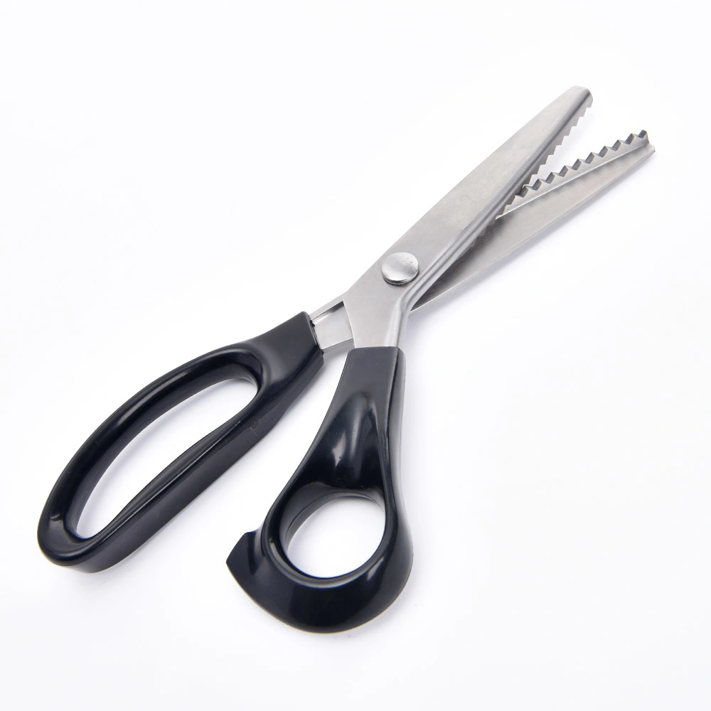 Wholesale/Supplier 3mm 9inch Triangle Plastic Handle Pinking Shears Tailoring Fabric Cutting Scissors