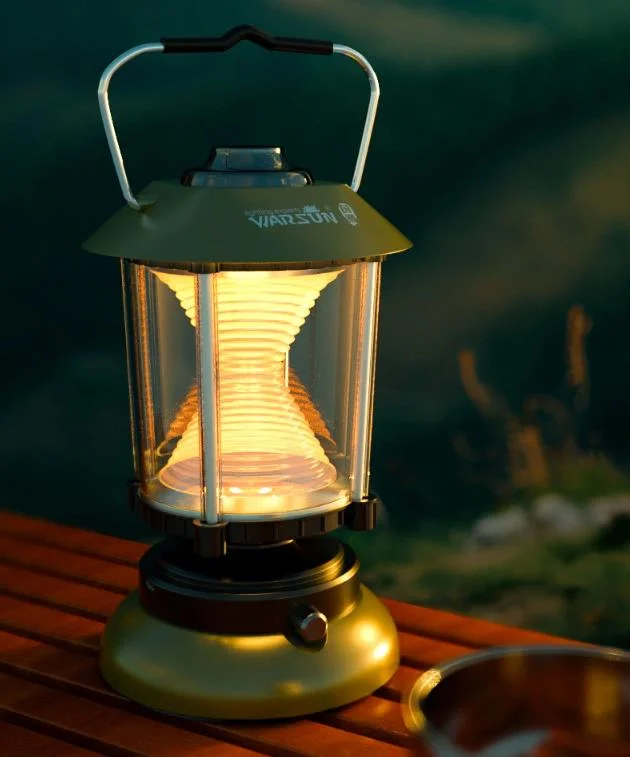 Factory Customized Retro LED Lamp Lantern Tent Lighting Portable Outdoor Camp Flashlight Rechargeable Camping Light