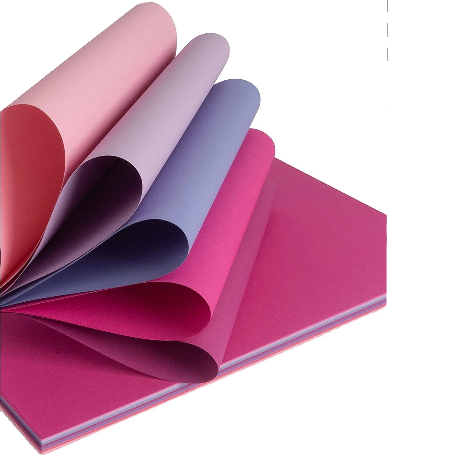 Papier de 210*297mm 80-250g 5 couleur fluorescente emballage en carton fleurs en papier Emballage de cadeau