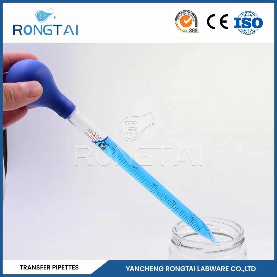 Rongtai Glass Sterile Transfer Pipette Fabricators Glass Pipette 2 Ml China Large Pipettes