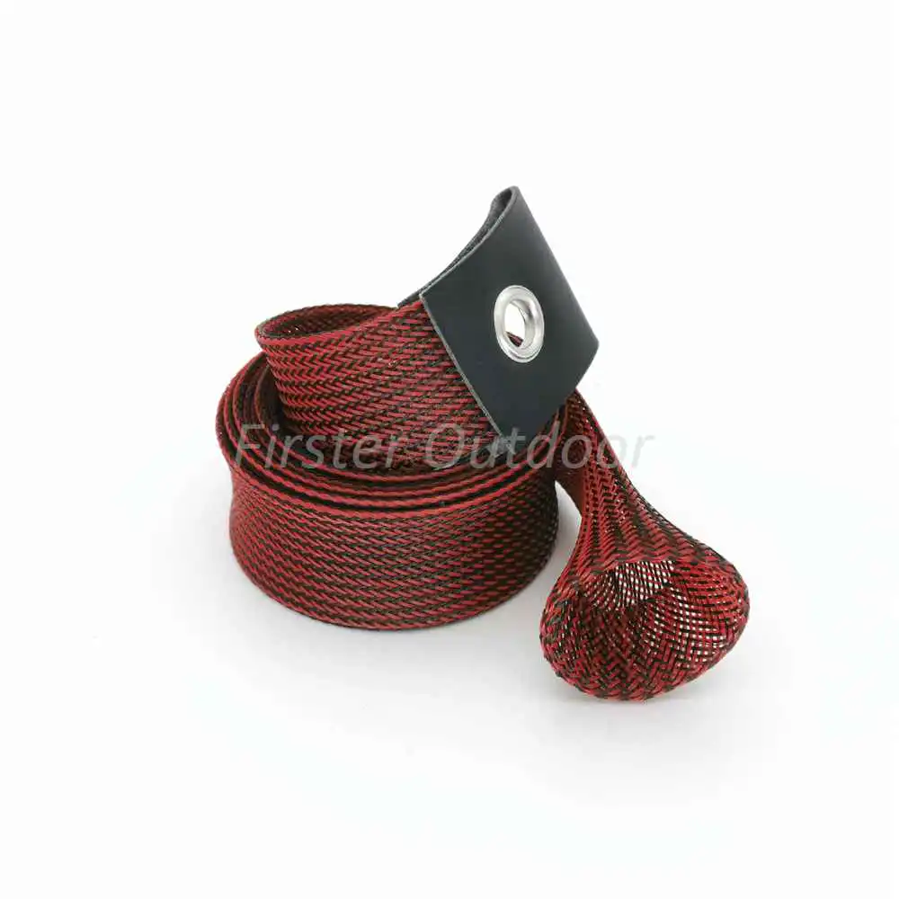 Wholesale/Supplier Width 40mm Protective Fishing Pole Sleeve Sock /Fishing Rod Cover with Feather End.