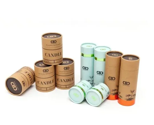 Custom Logo Small Round Paper Tube Box for Cosmetic/Candle/Flower Packaging, Eco Friendly Cylinder Packaging Box