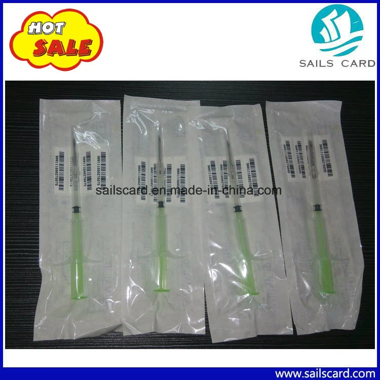 ISO11784/5 Fdx-B Disposable RFID Syringe with RFID Animal Glass Tag